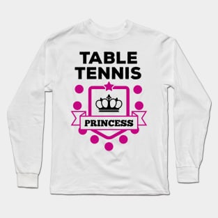 Table Tennis Princess (black) Long Sleeve T-Shirt